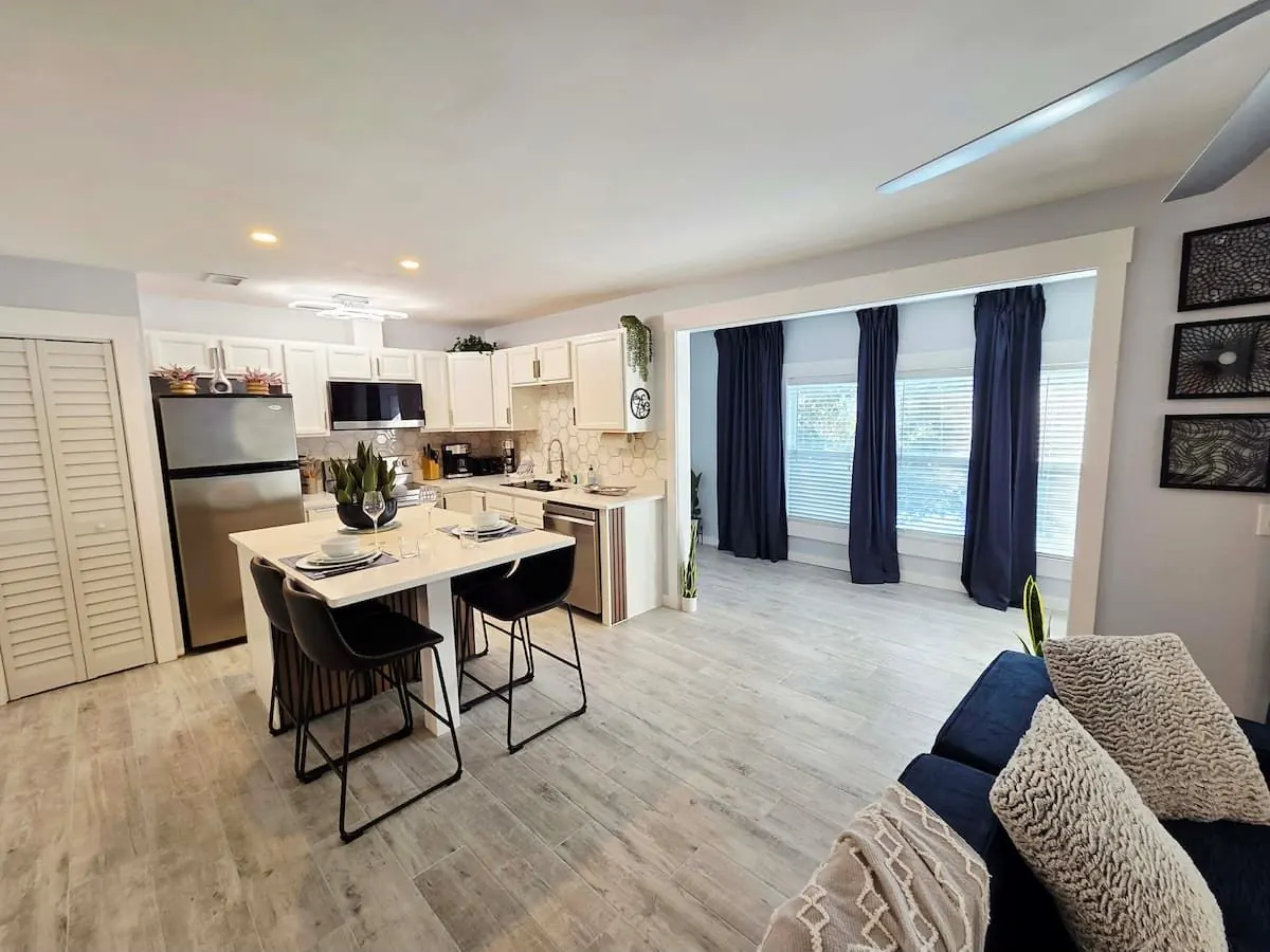 Kitchen and dining area
