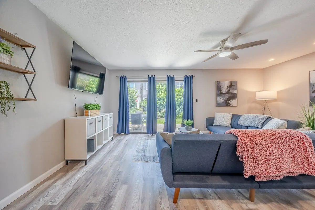 Living room with sectional sofa