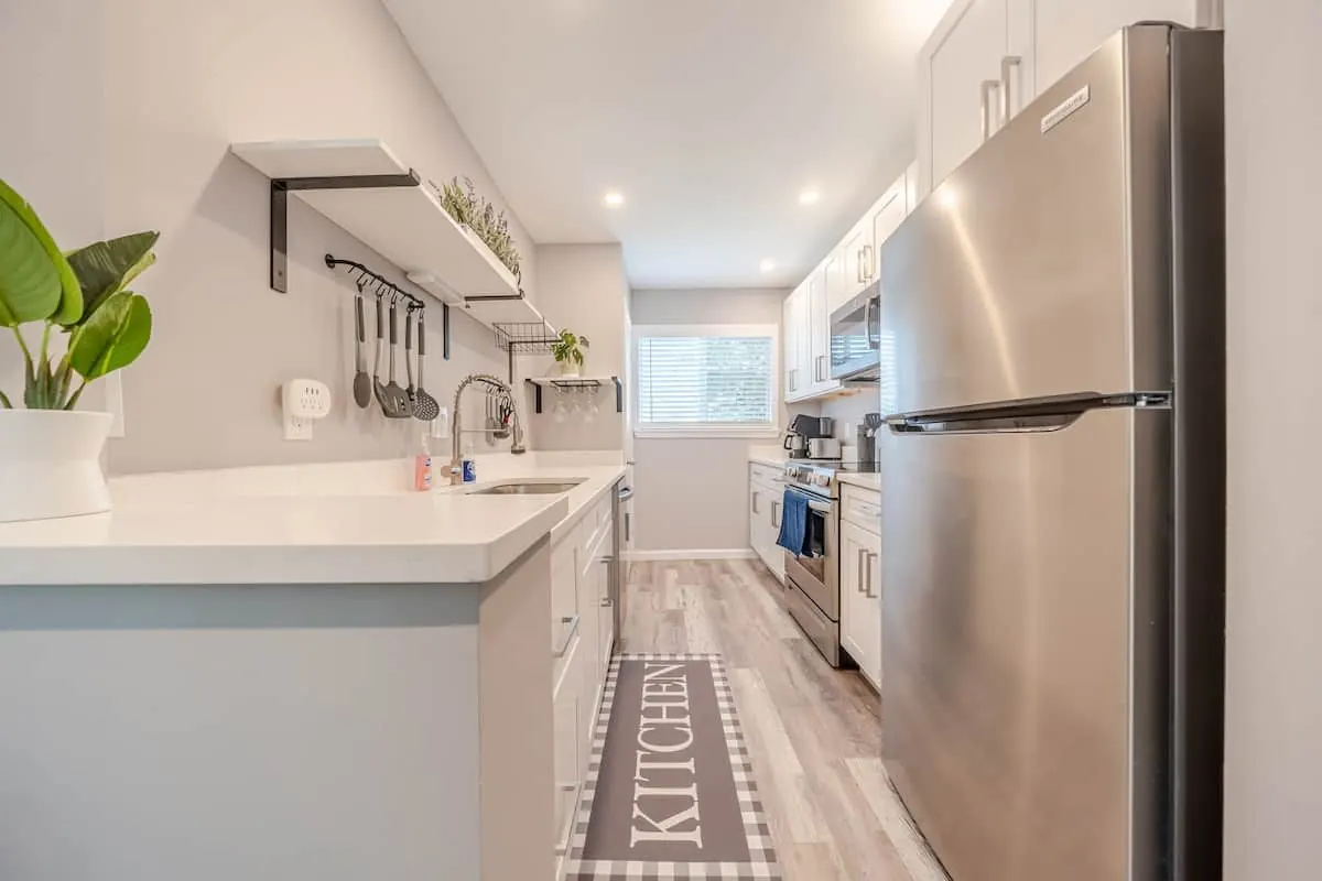 Kitchen with stainless appliances